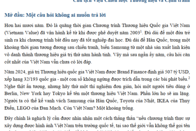 Từ “thương hiệu quốc gia” đến “quốc gia có thương hiệu”