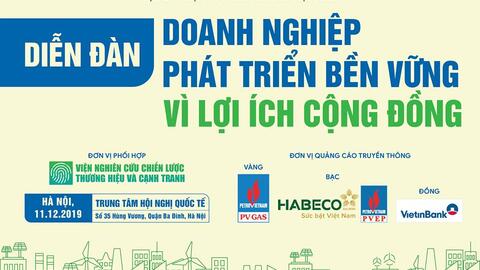 Thư mời tham dự “Diễn đàn doanh nghiệp phát triển bền vững vì lợi ích cộng đồng”