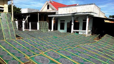 Làng bánh tráng Phú Long nhộn nhịp vào Tết
