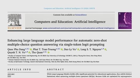 Luận văn AI xử lý trắc nghiệm của sinh viên Bách khoa được công bố Q1