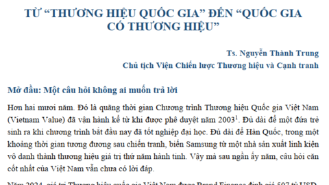 Từ “thương hiệu quốc gia” đến “quốc gia có thương hiệu”