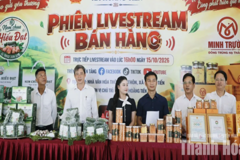 Xã Hoằng Tiến đưa sản phẩm OCOP lên nền tảng số