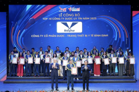 BIDIPHAR GIỮ VỊ TRÍ TOP 4 CÔNG TY DƯỢC UY TÍN VIỆT NAM NĂM 2025