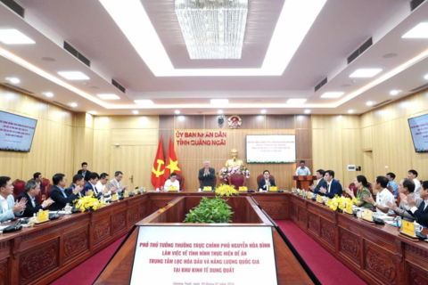 Trung tâm lọc hóa dầu và năng lượng Quốc gia là cơ hội lớn của Quảng Ngãi