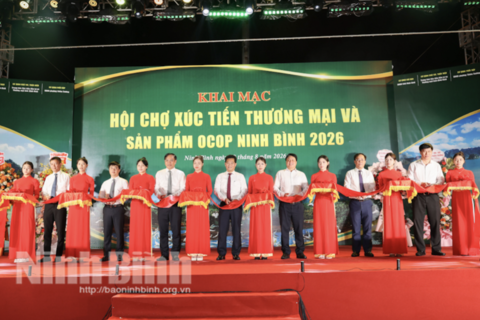 Khai mạc Hội chợ Xúc tiến thương mại và sản phẩm OCOP Ninh Bình 2026