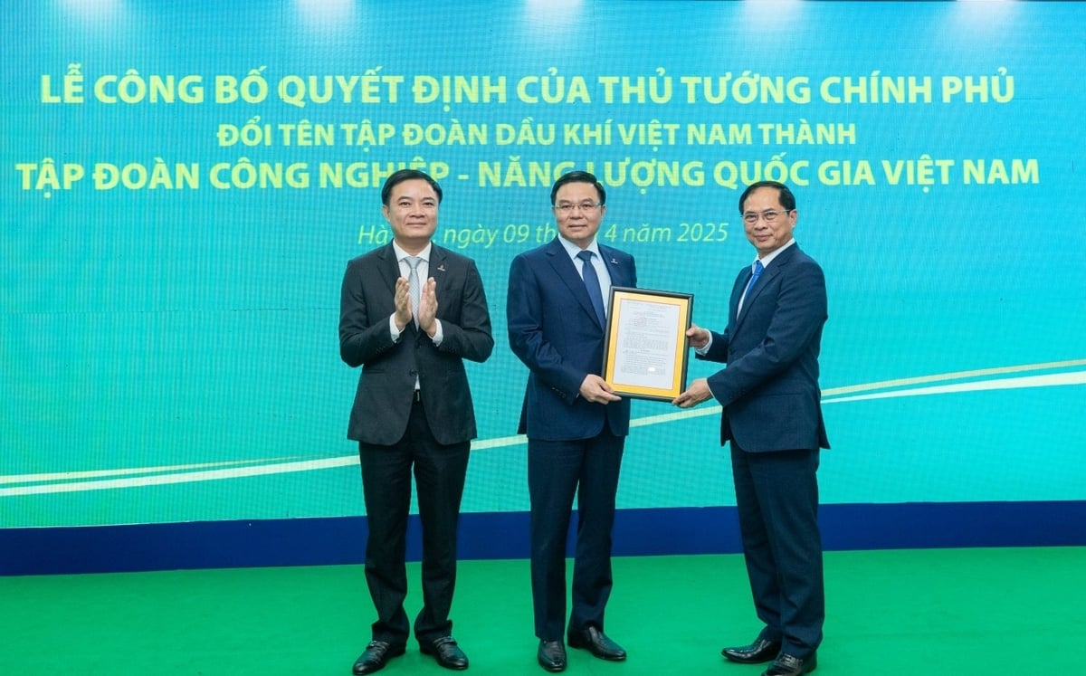 Tập đoàn Dầu khí Việt Nam được chính thức đổi tên thành Tập đoàn Công nghiệp - Năng lượng Quốc gia Việt Nam. Ảnh: Petrovietnam.