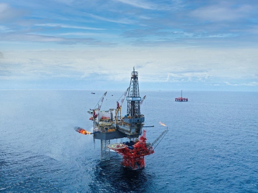 Toàn cảnh Dự án Phát triển mỏ Đại Hùng pha 3. Ảnh: Petrovietnam.