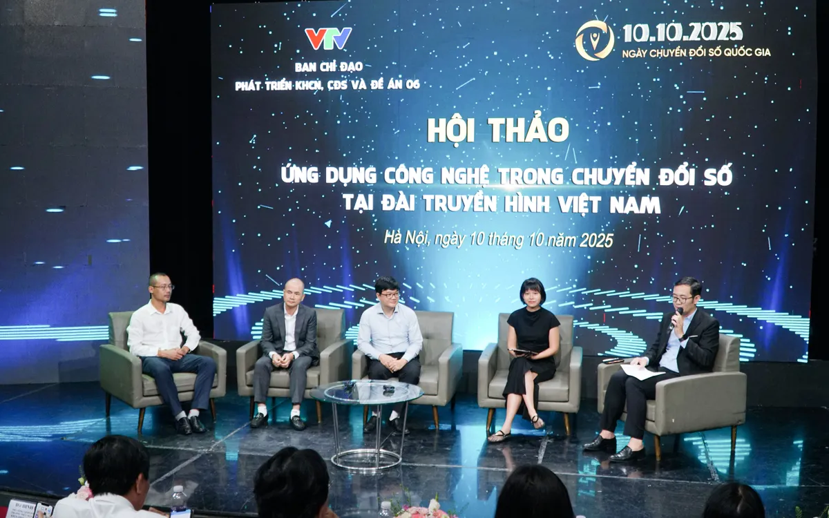 Hội thảo ứng dụng công nghệ trong chuyển đổi số tại Đài Truyền hình Việt Nam. Ảnh: Việt Linh