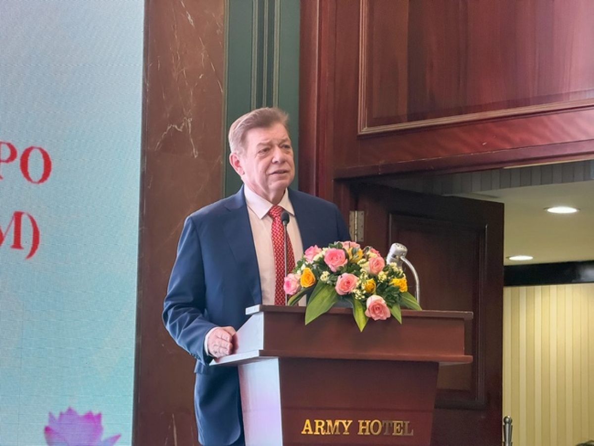 Ông Gantchev Dimiter, Trưởng phòng Bản quyền và ngành Công nghiệp Sáng tạo, WIPO phát biểu tại cuộc họp. Ảnh: bvhttdl.gov.vn