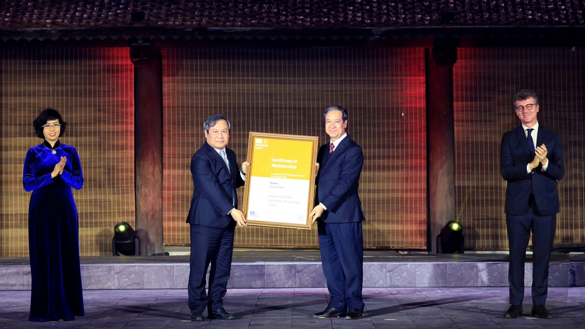 ha noi nhan danh hieu thanh pho hoc tap toan cau cua unesco hinh anh 3