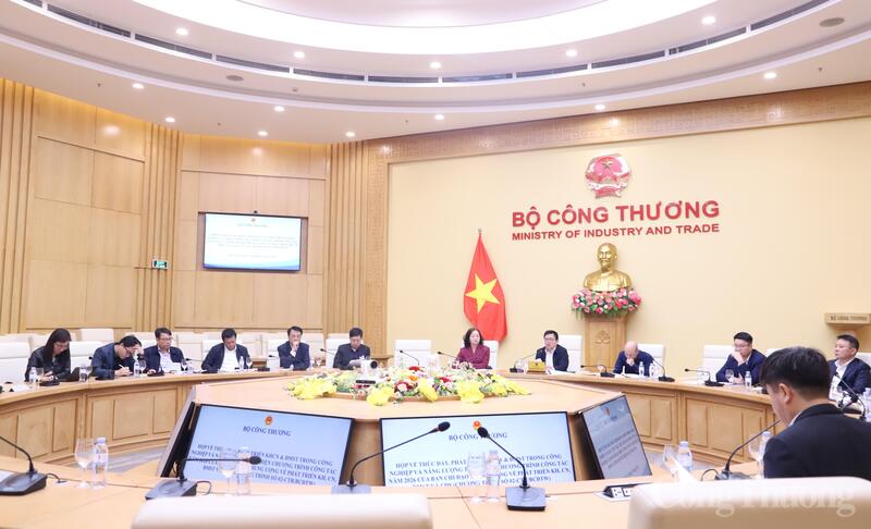 Thứ trưởng Bộ Công Thương Trương Thanh Hoài chủ trì cuộc họp.