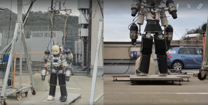 Robot hình người biết bay đầu tiên